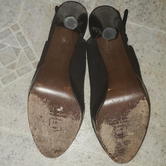 Stuart weitzman black peep toe platforms - Picture 6 of 8